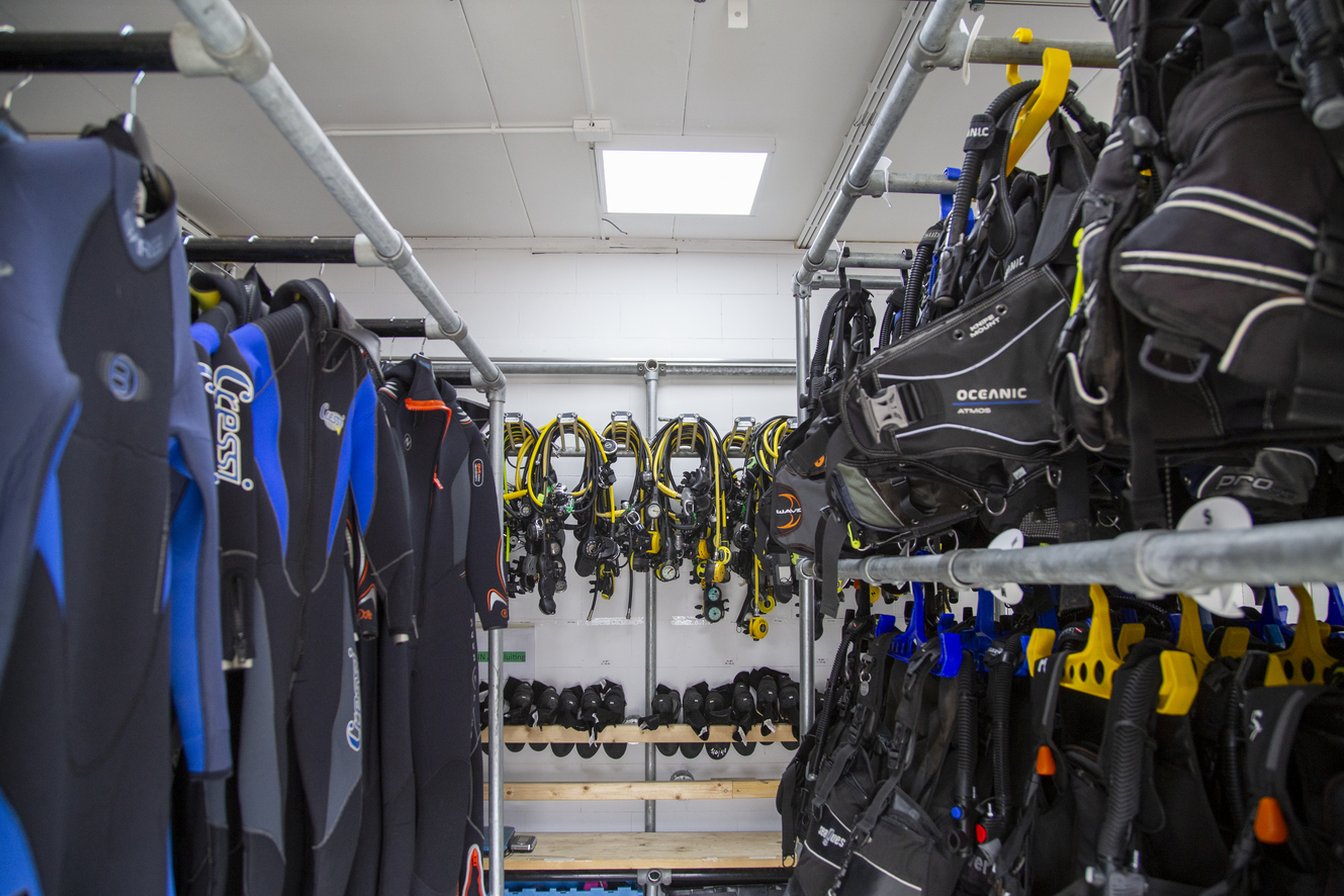 Huursets staan klaar bij 1st2dive