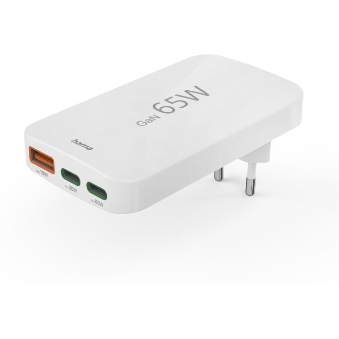 Hama Universal inklapbare USB-C  3 poorts lader PD 5-20V/65W