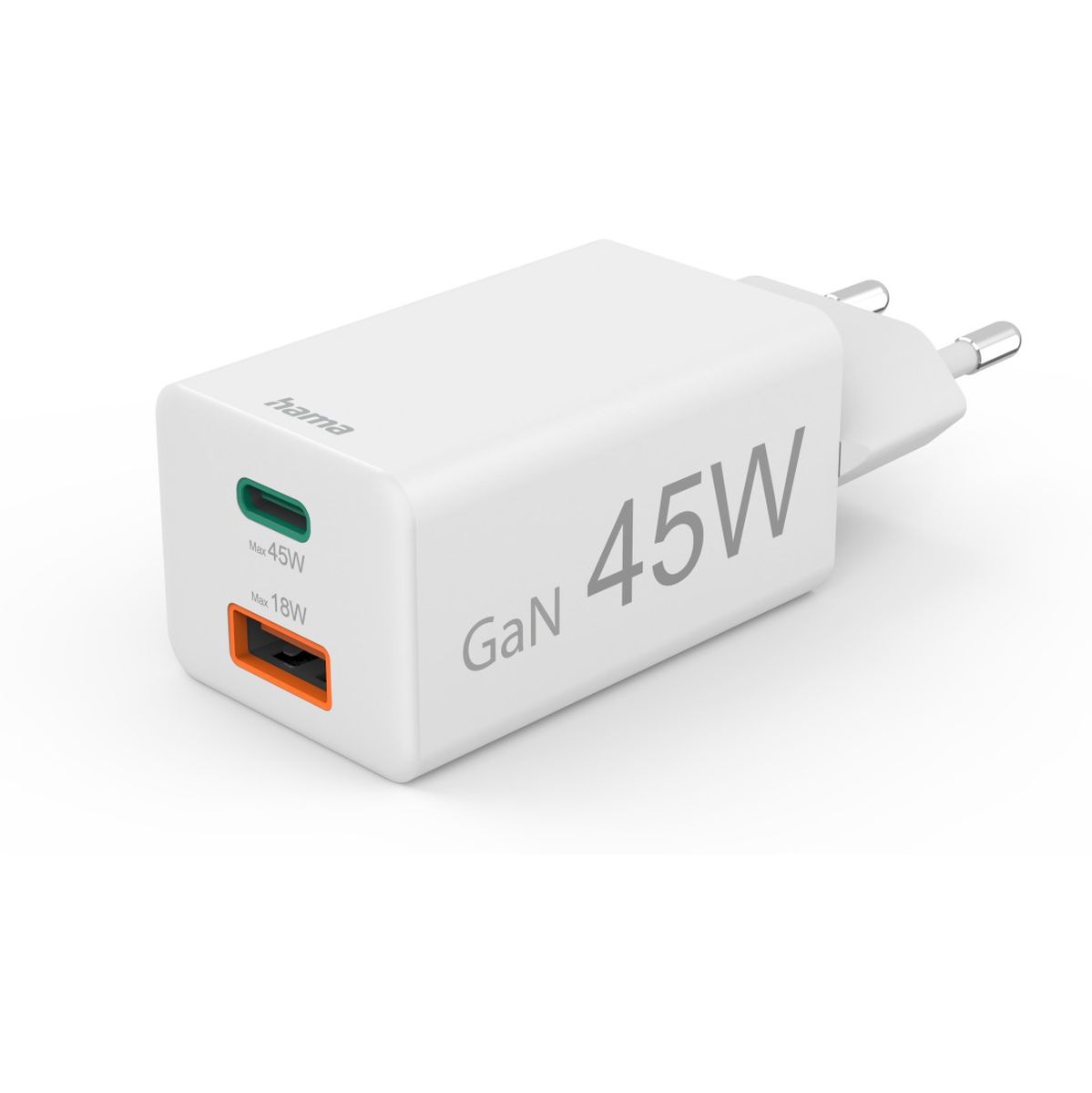 Hama Fast Charger 1X USB-C PD 1X USB-A QC Mini-Charger 45W afbeelding