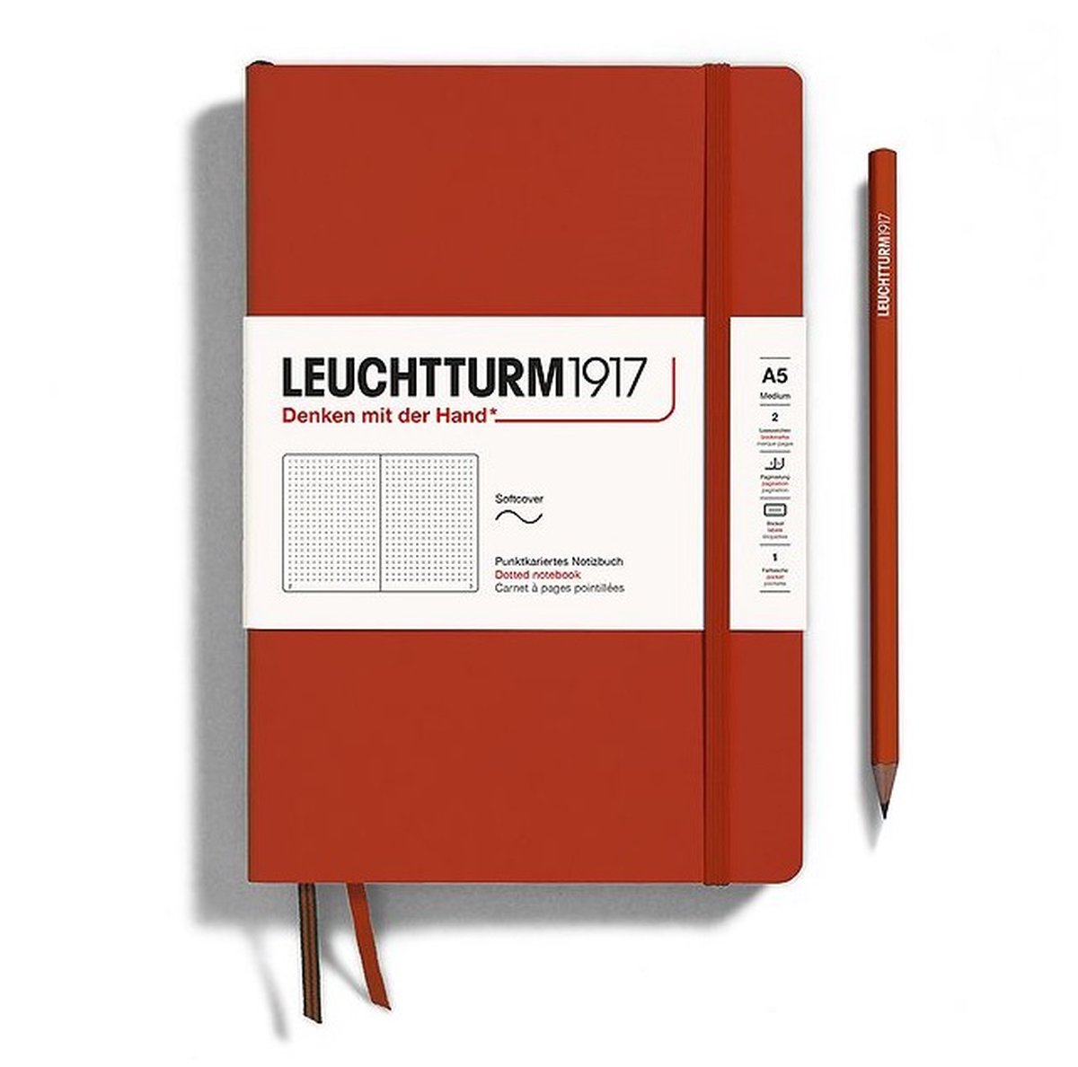 Leuchtturm Fox Red, Medium (A5), 251 p., dotted