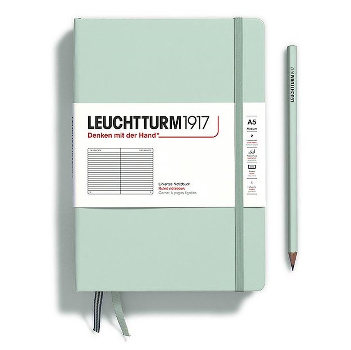 Leuchtturm Mint Green, Medium (A5), 251 p., ruled