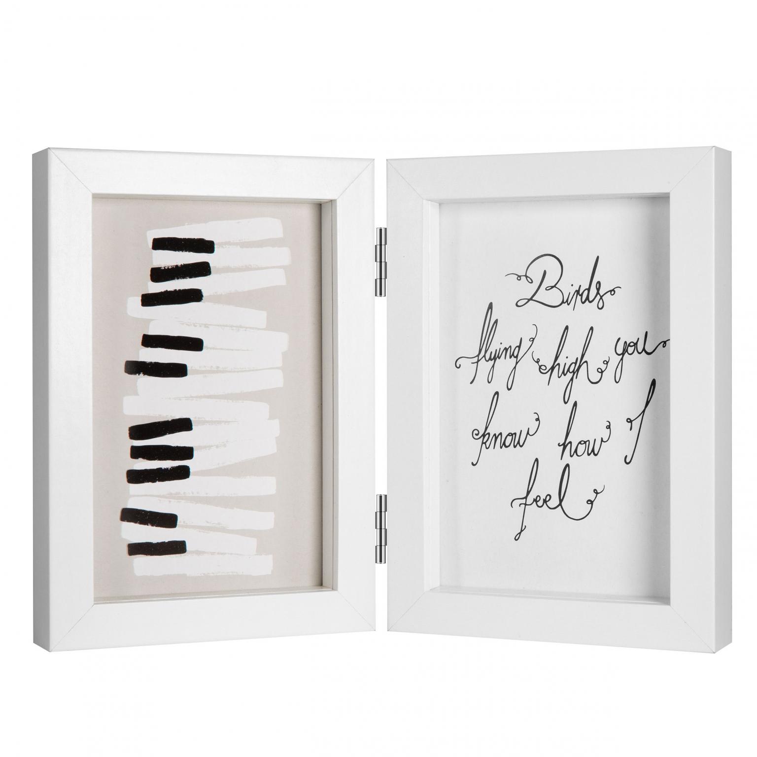 Henzo Piano Photoframe 2x 10X15 Wit afbeelding