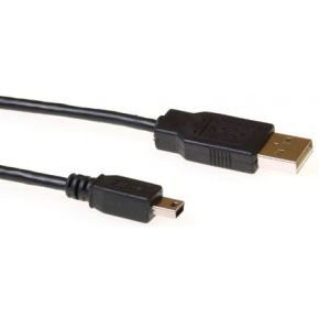 ACT USB 2.0 A Male - USB Mini B Male 1.80m afbeelding