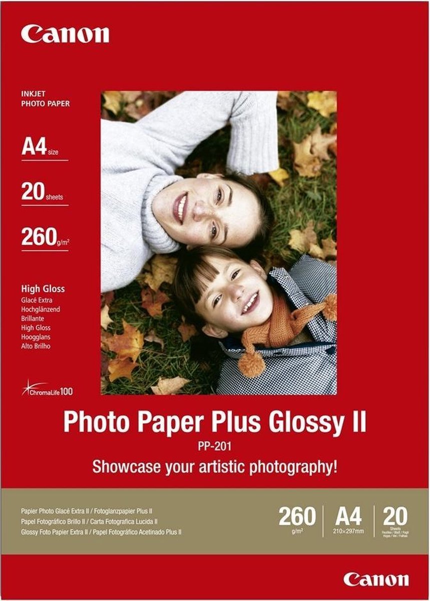 Canon PP-201 A 4 20 vel 265 g Photo Paper Plus Glossy II
