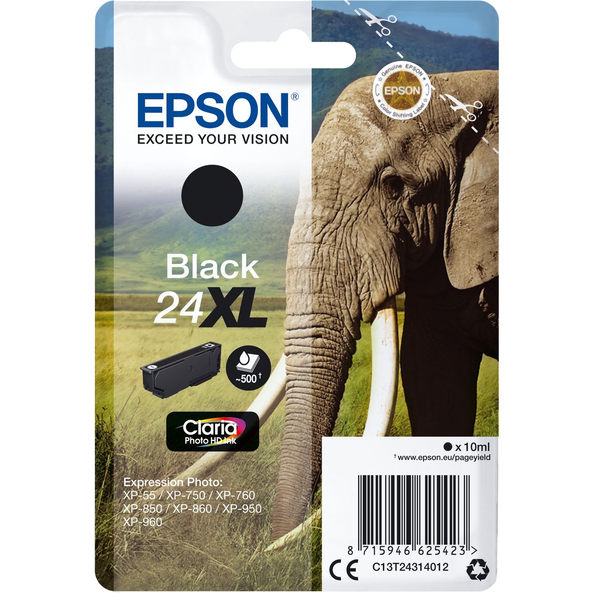 Epson 24XL zwart high capacity 10ml 500 pagina