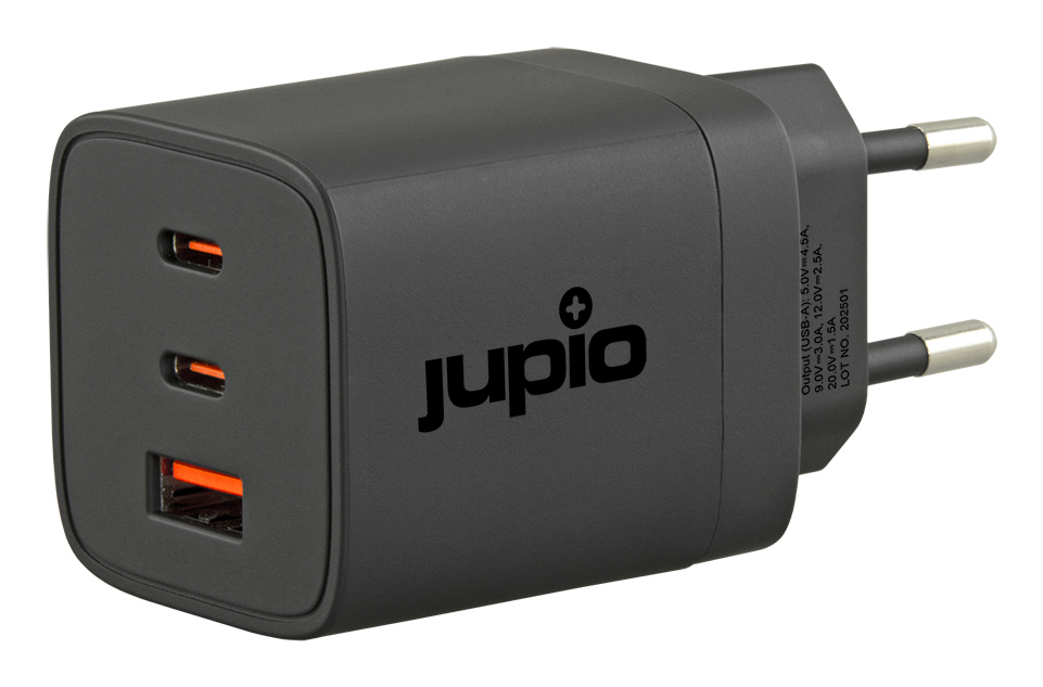 Jupio Triple USB/ USB-C  (2C1A) GaN Charger 65W
