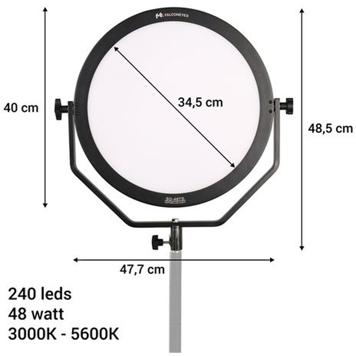 Falcon Eyes Bi-Color LED Lamp Sophiez SO-48TD op 230V