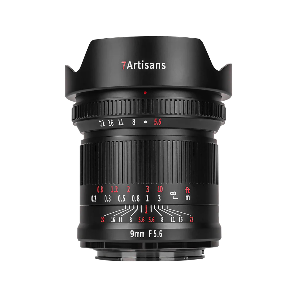7Artisans 9mm f/5.6, Canon R MILC Ultra-groothoeklens Zwart