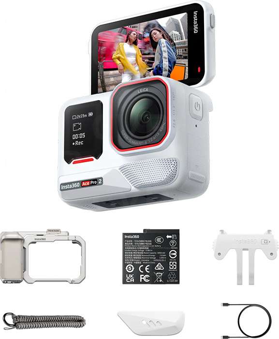 Insta360 Ace Pro 2 (Arctic White) | Xplorer Bundle (Moonlight)