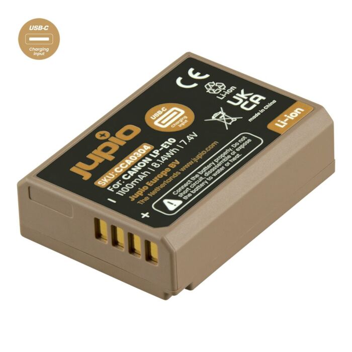 Jupio-LP-E10 *ULTRA C* (USB-C input) 1100mAh