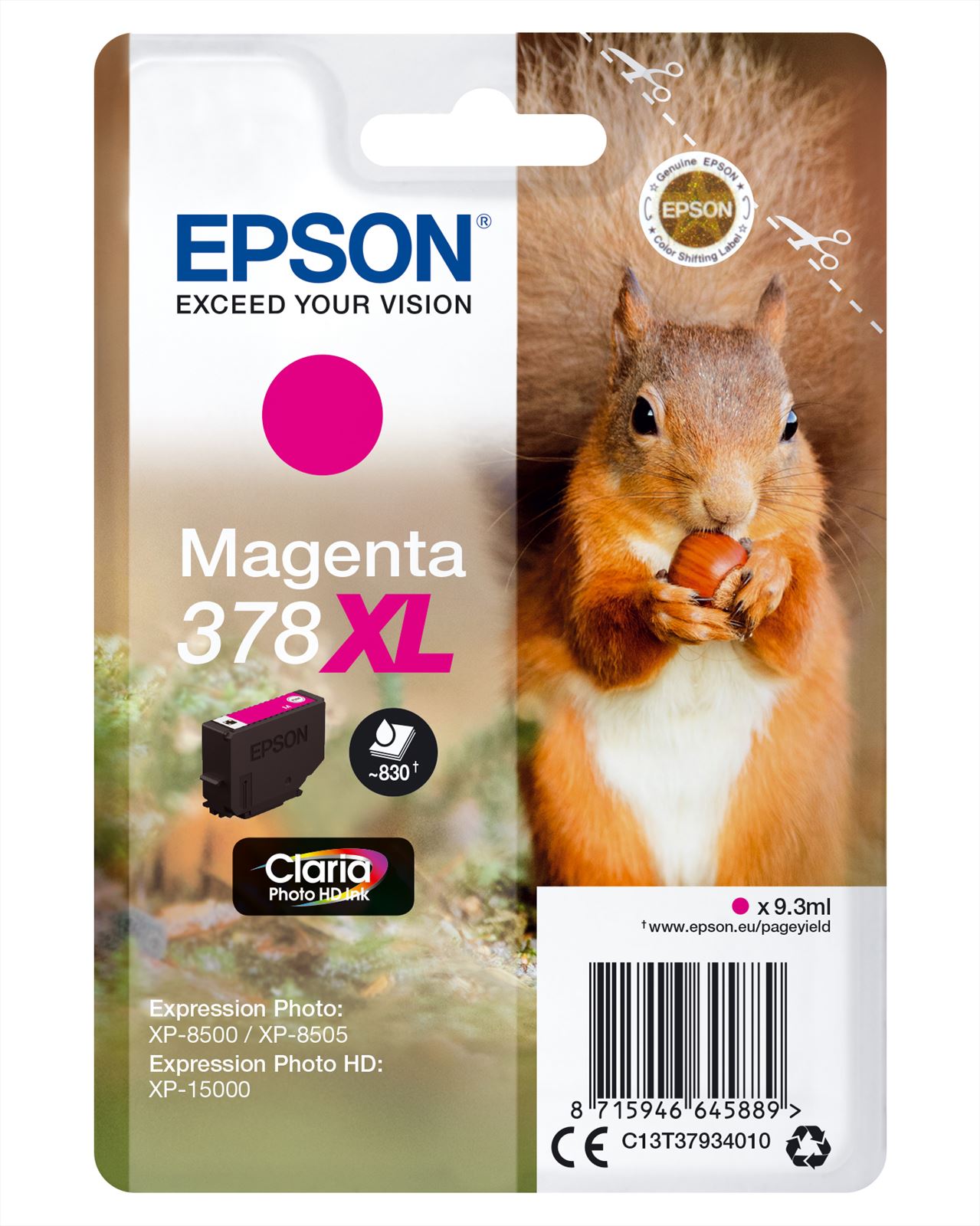 Epson Magenta 378XL Eekhoorn Clara Photo HD Ink