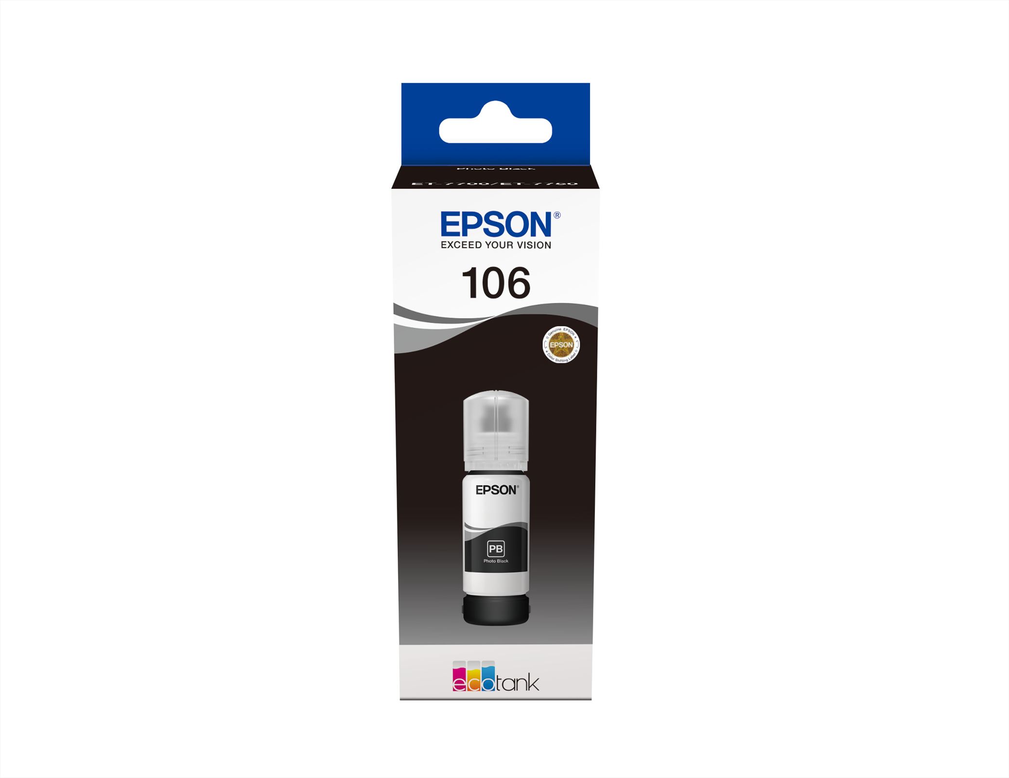 Epson EcoTank photo zwart T 106 70 ml               T 00R1