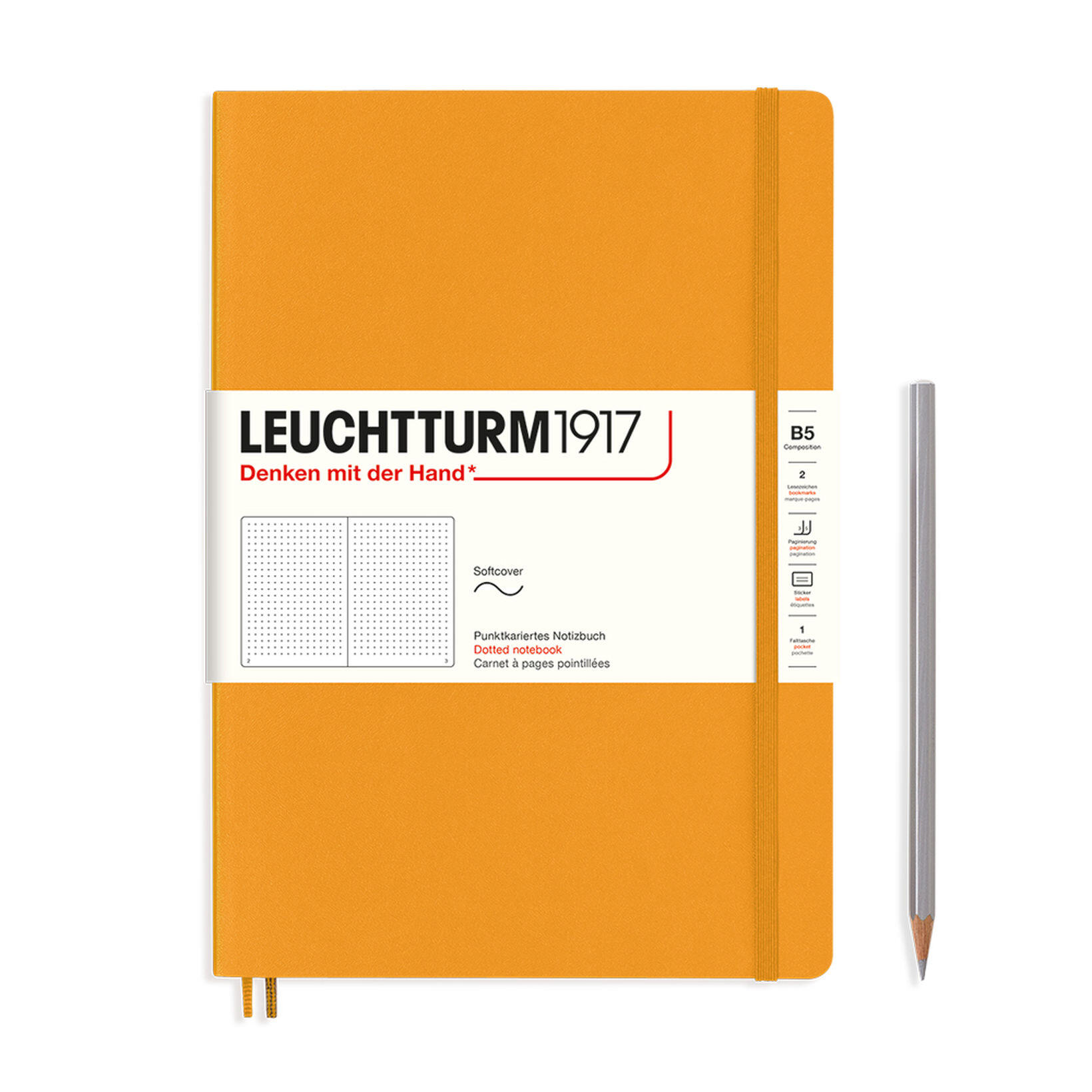 Leuchtturm Rising Sun, Softcover, Composition (B5), 123 p., dotted afbeelding
