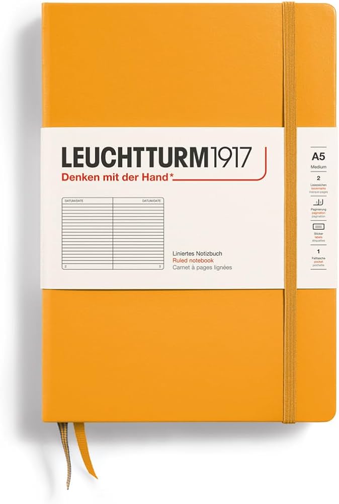 Leuchtturm Rising Sun, Medium (A5), 251 p., ruled