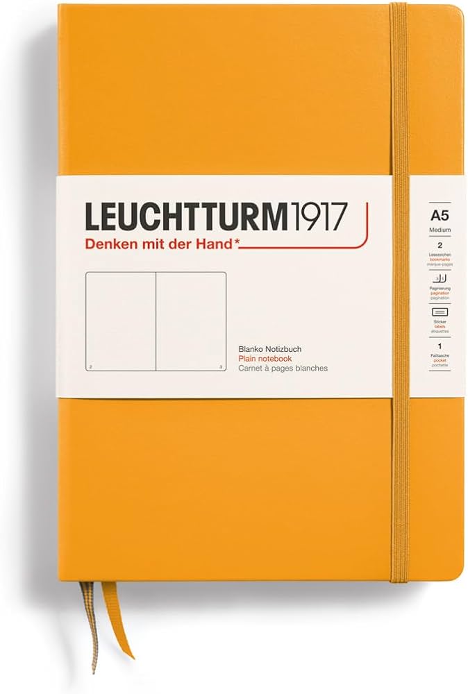 Leuchtturm Rising Sun, Medium (A5), 251 p., plain