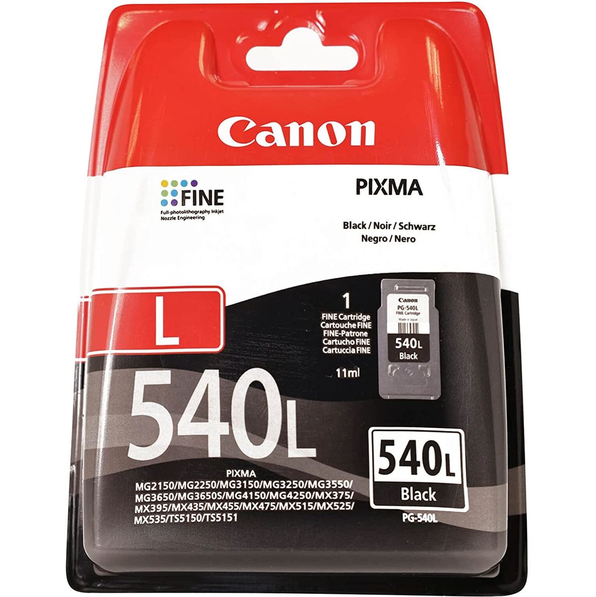 Canon Zwart L Ink Cartridge/PG-540l
