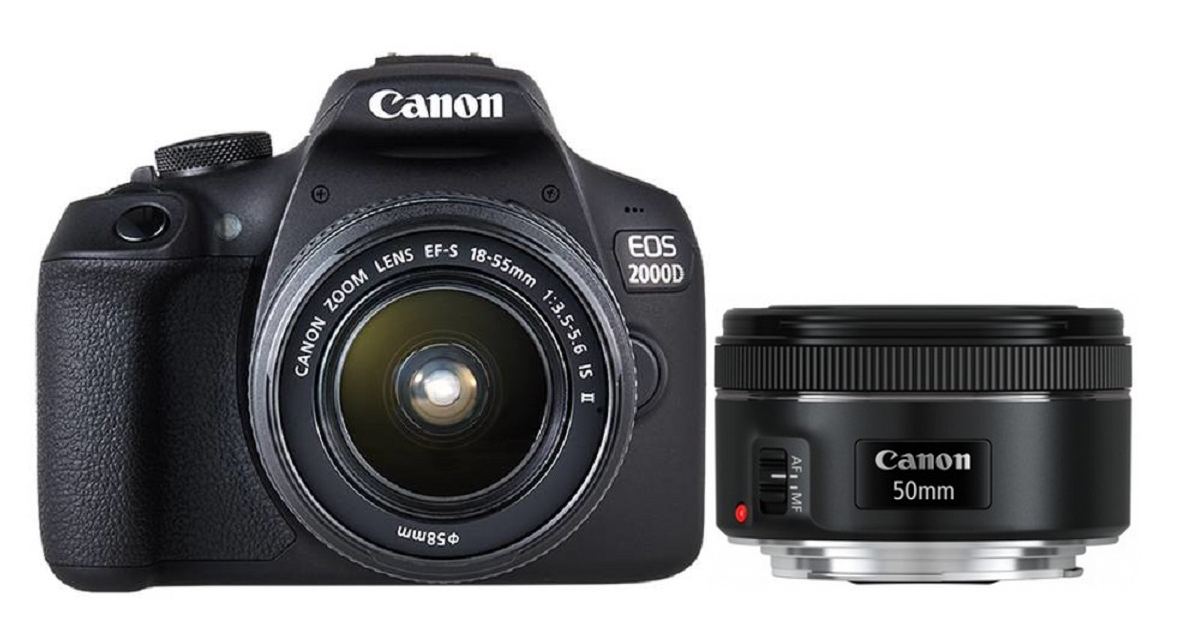 Canon EOS 2000D 18-55 IS + 50 1.8S