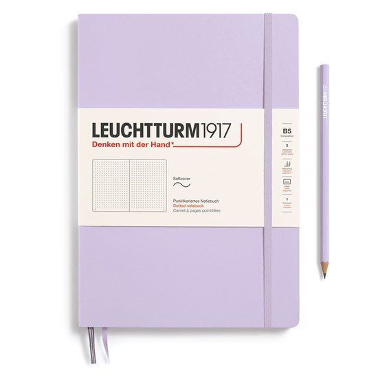 Leuchtturm Lilac, Softcover, Composition (B5), 123 p., dotted