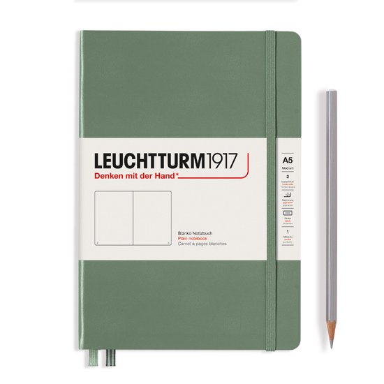 Leuchtturm Olive, Medium (A5), 251 p., plain
