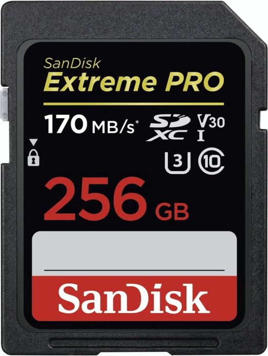 SanDisk SDXC Extreme Pro 256GB 170mb/ 90mb U3 V30