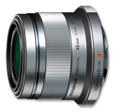 Olympus M.Zuiko Digital 45mm f/1.8 zilver