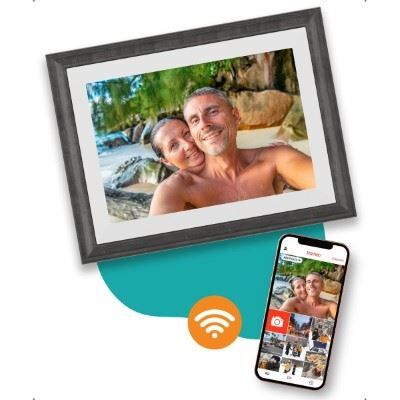 Pora&Co Digital Photo Frame 10 inch White / Brown