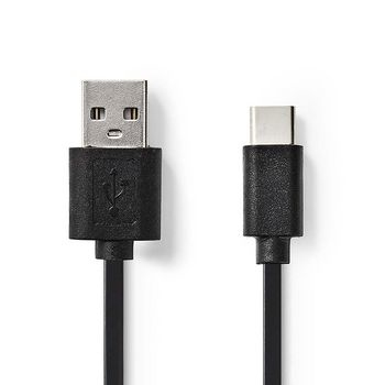 Nedis USB 2.0-Kabel Type-C M -A M 1.0m BK
