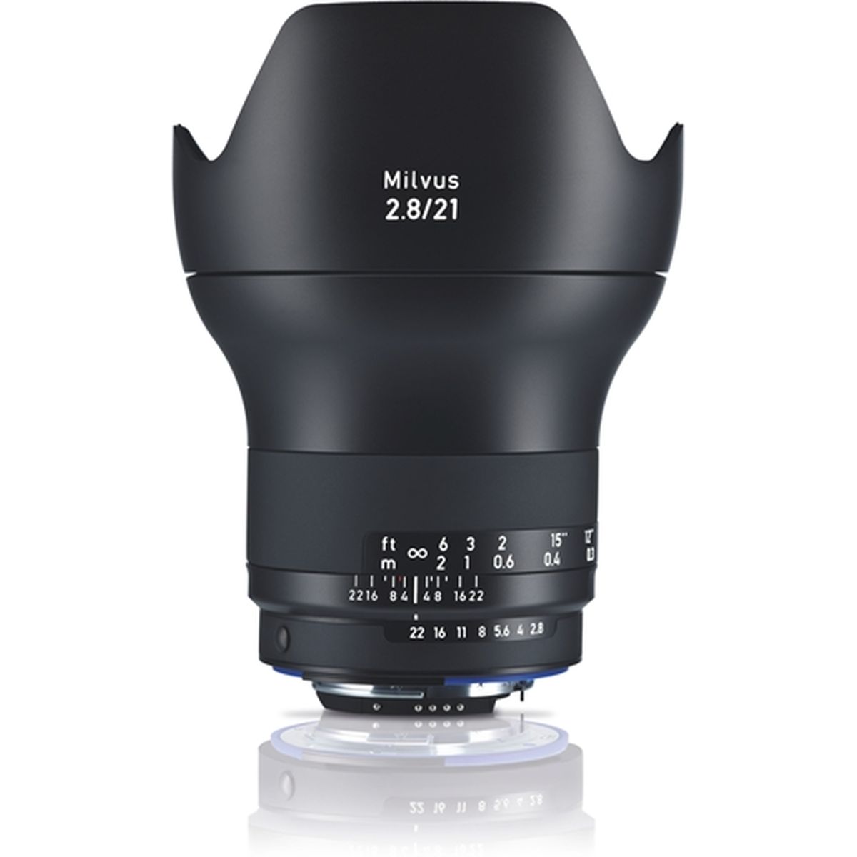 Zeiss Carl Milvus 2.8/21 SLR Groothoeklens Nikon F Zwart