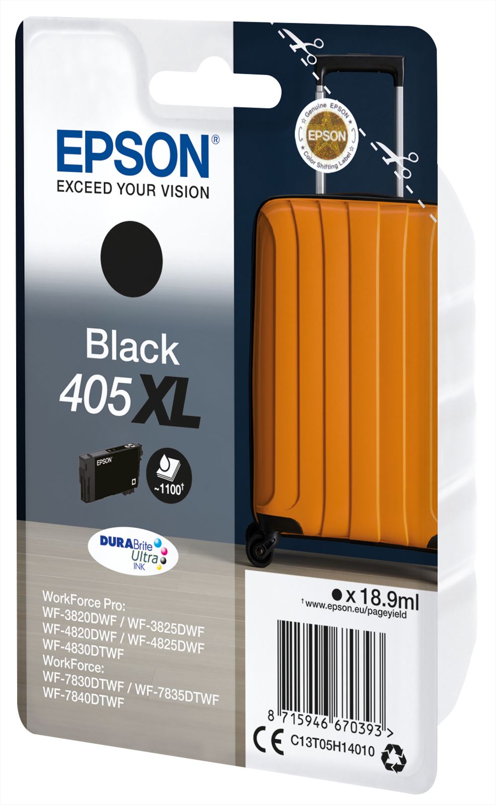 Epson Singlepack Black 405XL DURABrite