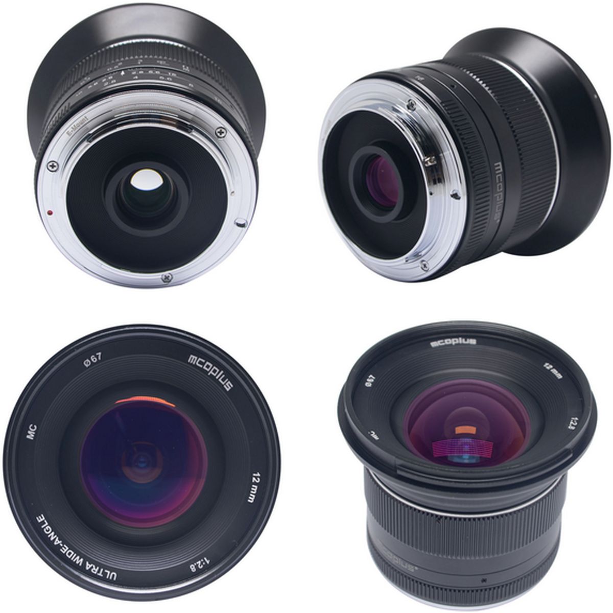 McoPlus MCO12mm F/2,8 Micro4/3 Zwart