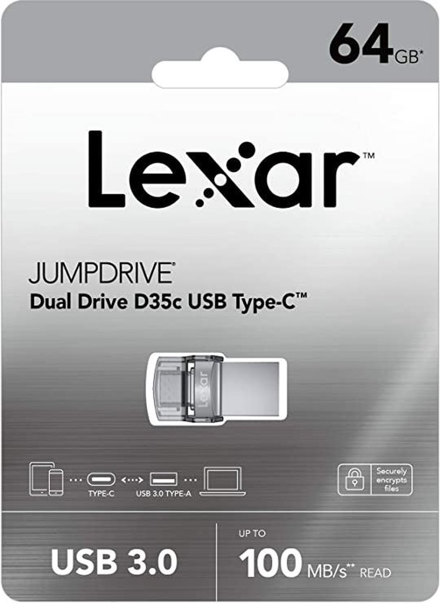 Lexar 64GB Dual Type-C and Type-A USB 3.0