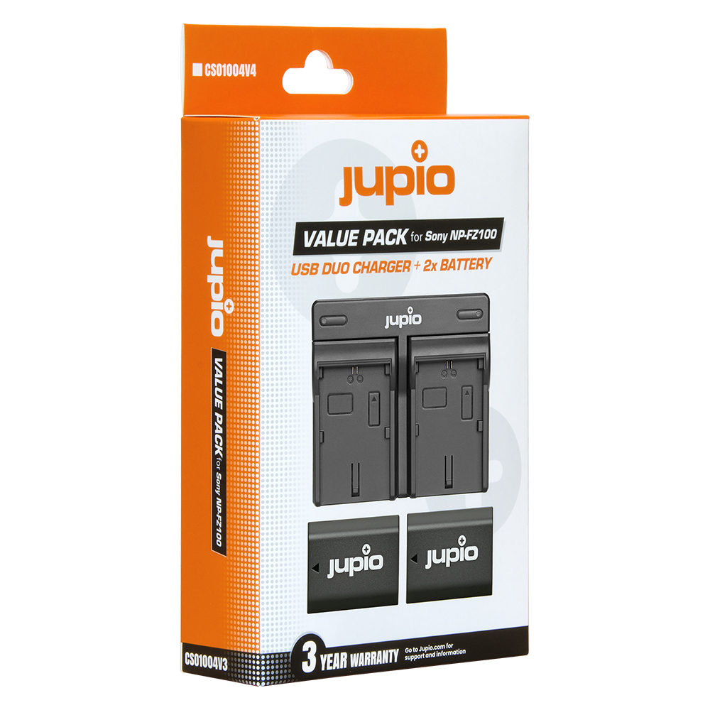 Jupio Value Pack: 2x Battery NP-FZ100 2040mAh + USB Dual Charger