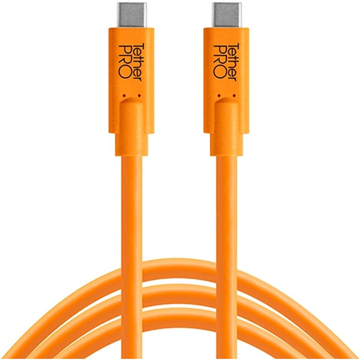 Tethertools TetherPro USB-C to USB-C, 15' (4.6m), High-Visibility Orange afbeelding