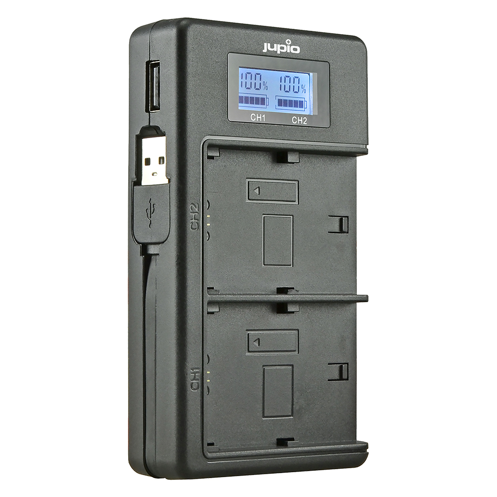 Jupio USB Dedicated Duo Charger LCD for Canon LP-E17