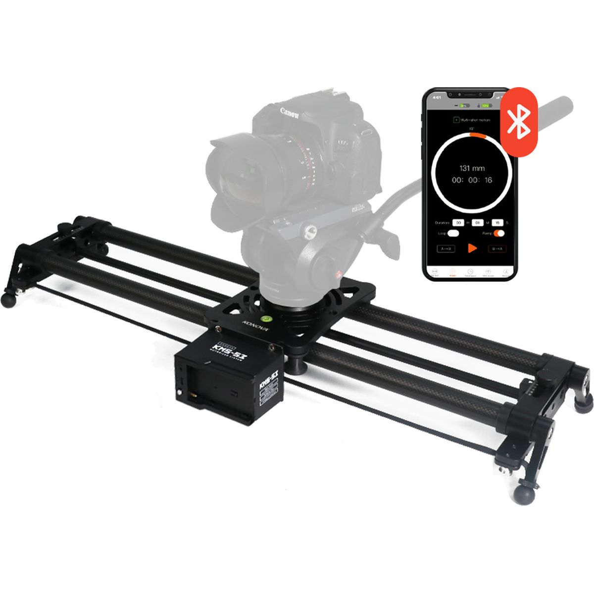 Konova P1 100cm Carbon Camera Slider (w/ KMS-S3) afbeelding