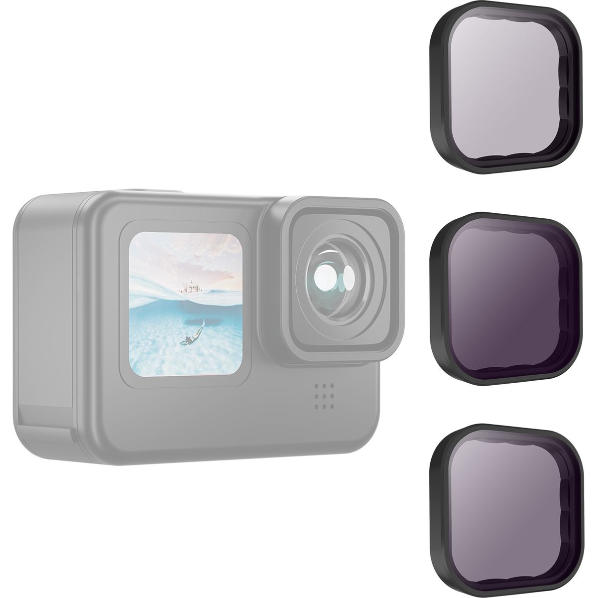 Telesin ND8/16/32 Lens Filter Kit For GoPro 12/ 11/11 Mini/10/9