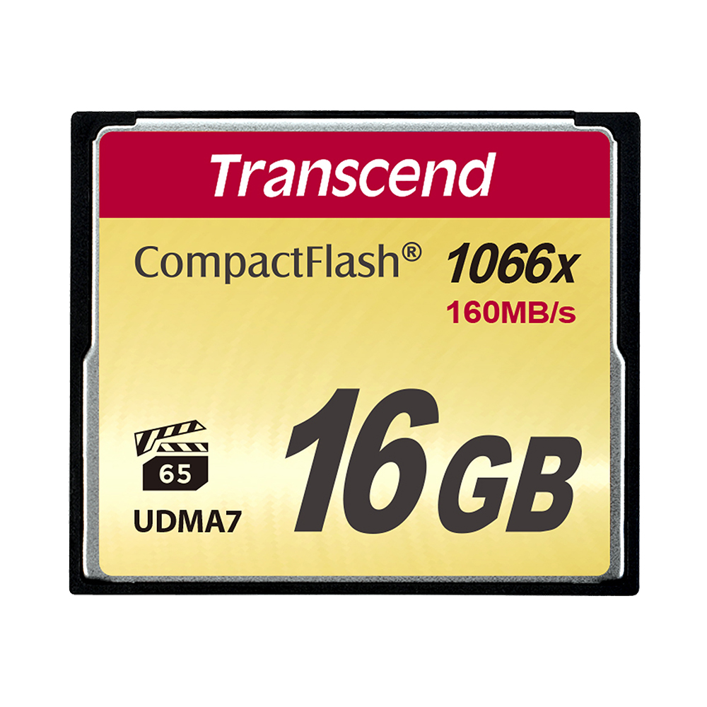 Transcend 16GB CompactFlash (1000X | R 160MB/s | W 120MB/s )