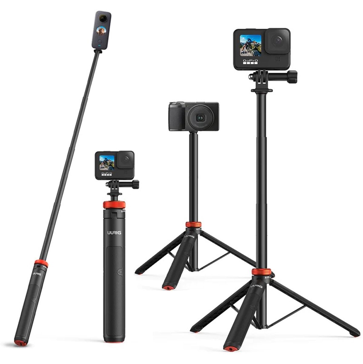 Telesin UURig TP-03 Selfie Stick Tripod 130cm For GoPro