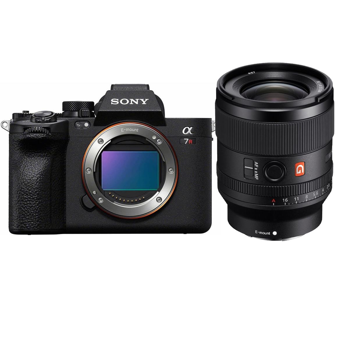 Sony A7R V body Zwart + Sony SEL 35mm/F1.4 FE Full Frame premium master