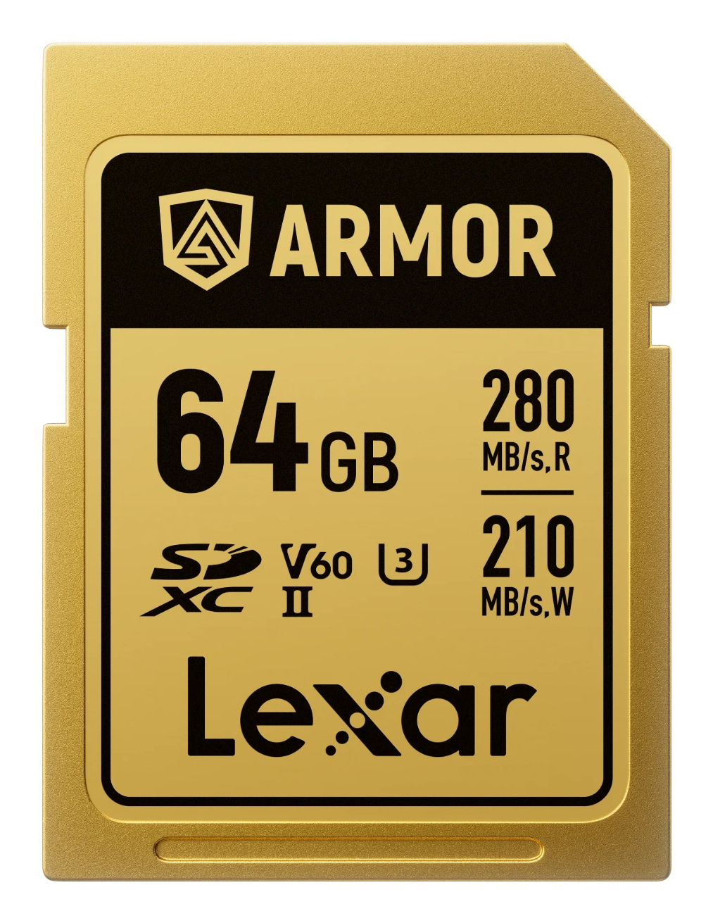 Lexar SDXC Pro Gold Series Armor UHS-II 64GB V60 IP68 R280/W210