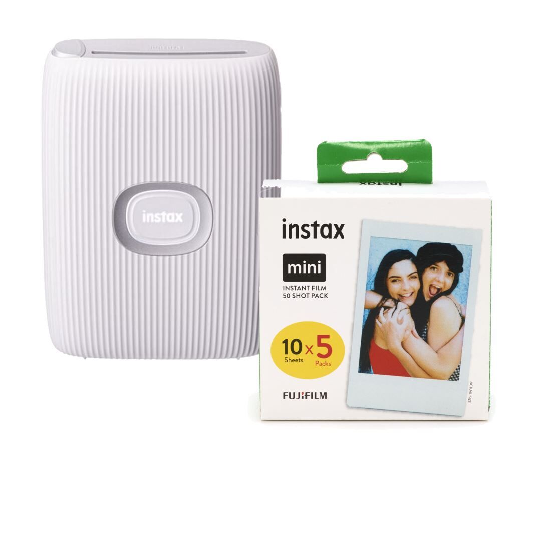 Fujifilm Instax mini link 2 printer starterskit Clay White