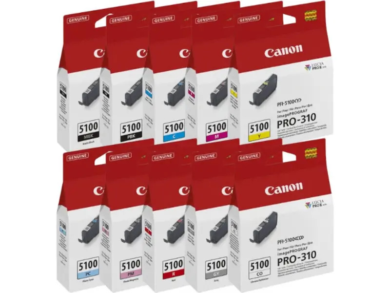 Canon PFI-5100 MBK/PBK/C/M/Y/PC/PM/R/GY/Co Multi