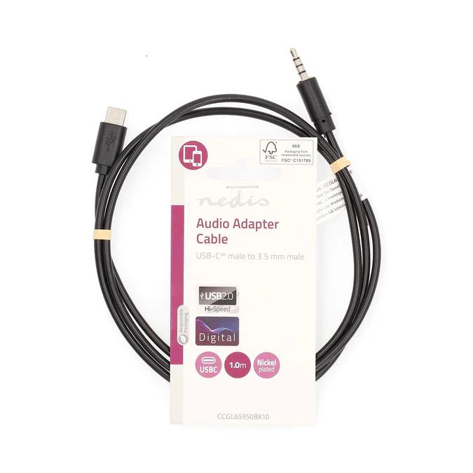 Nedis USB-C Adapter USB 2.0 - USB-C Male - 3,5 mm Male