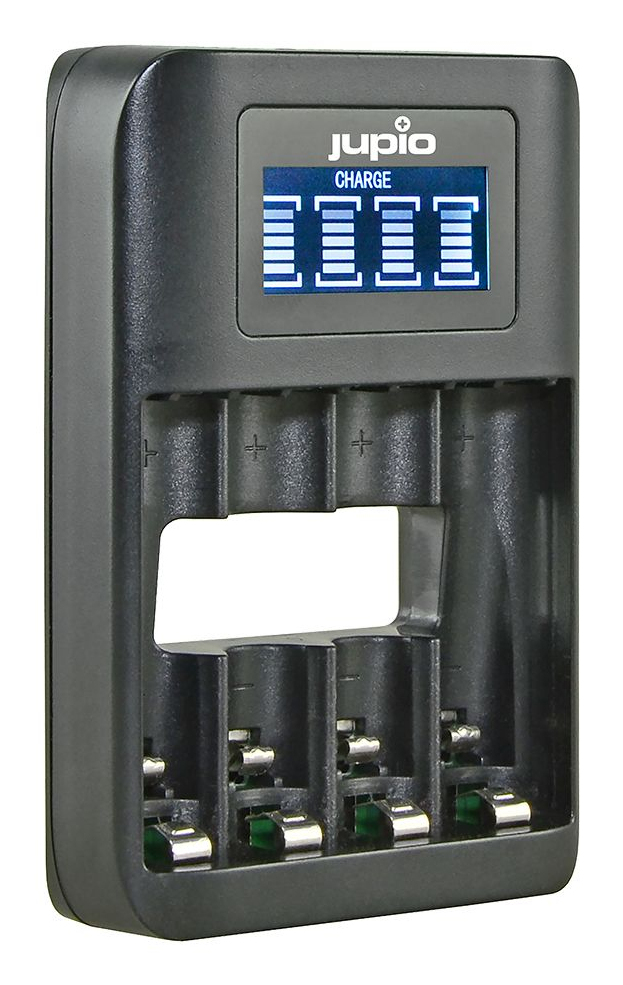 Jupio USB 4-slots Battery Fast Charger LCD