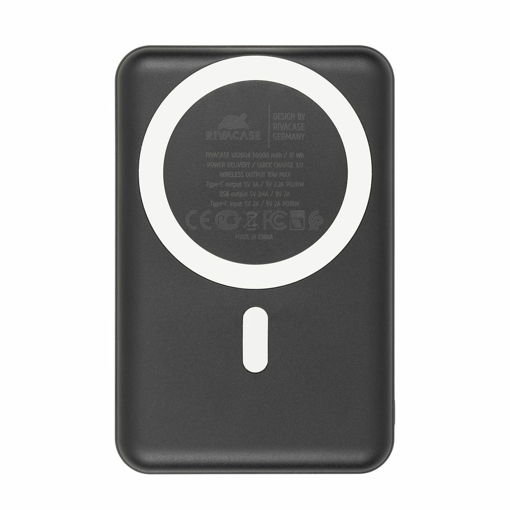 Rivacase VA2604 (10000 mAh) Magsafe Qi WIRELESS 15W + QC/PD20W portable battery with stand