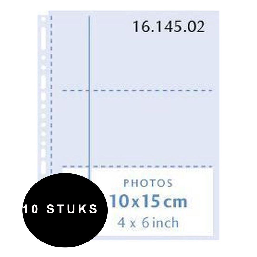 Henzo 10Fototassen  10x15 wit 230x297 10 stuks