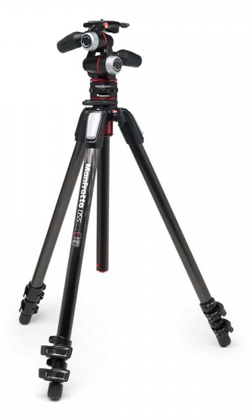 Manfrotto 055 CF Kit 3Section 3WayHead met Quick Release