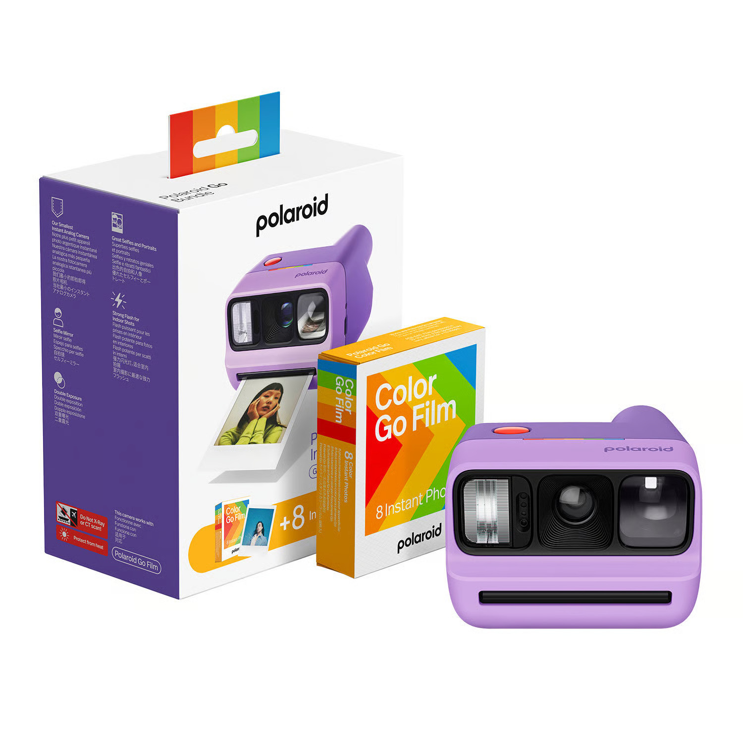 Polaroid Go Gen 3 Purple + Colour Film Bundle (8 Photos)