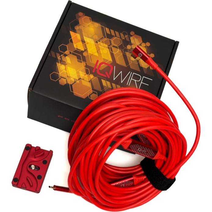 IQwire 15m USB C To C Right Angle 10G Red
