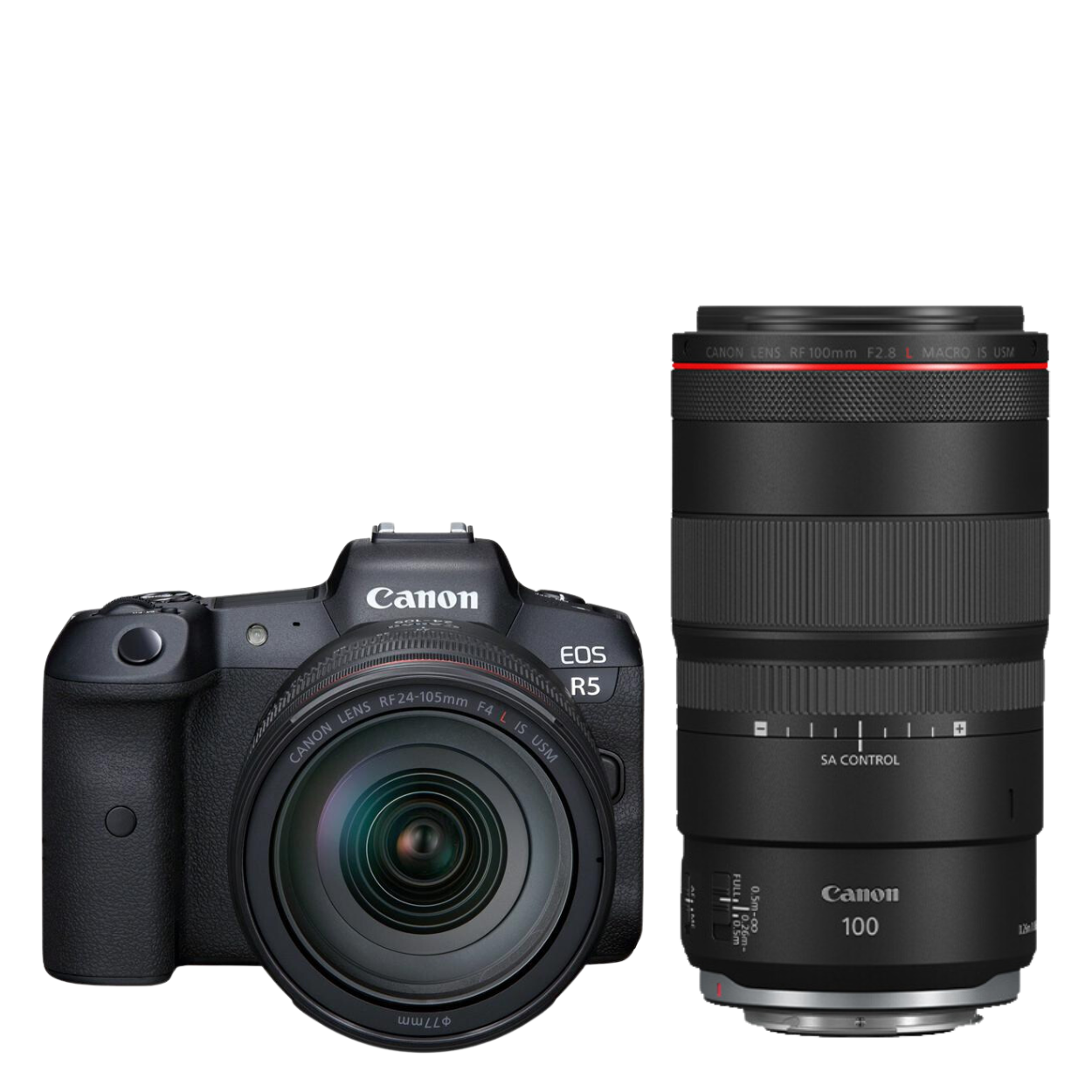Canon EOS R5 + RF 24-105mm f/4L IS USM + RF 100mm f/2.8L Macro IS USM